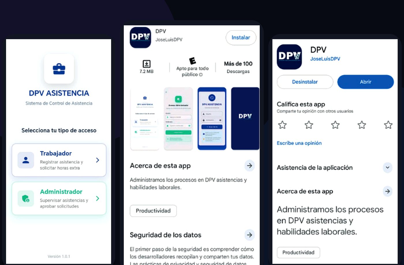 Vista previa de DPV Asistencia